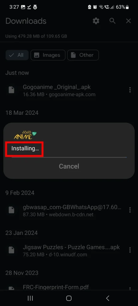 how to install gogoanimefor andriod tv