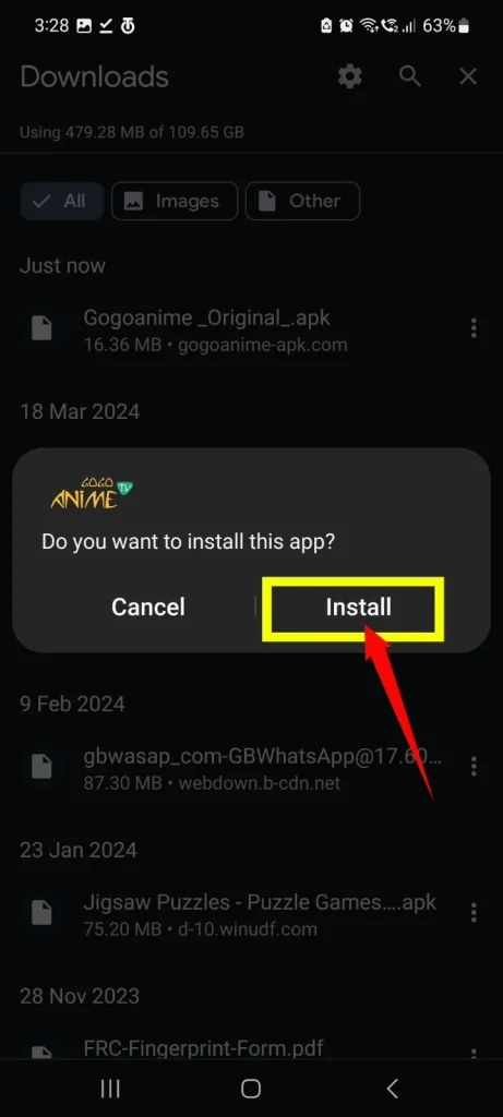 how to install gogoanimefor andriod tv